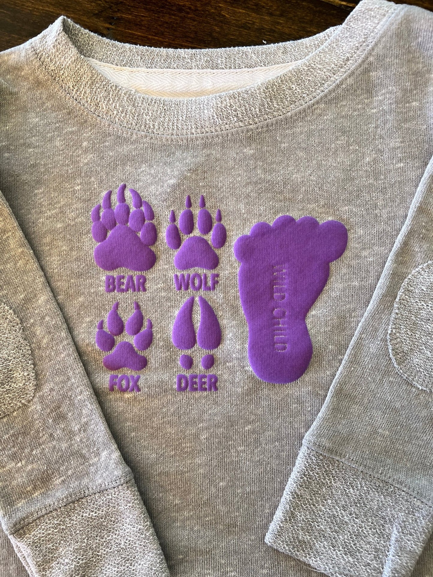 Animal Prints Sweatshirt - Purple
