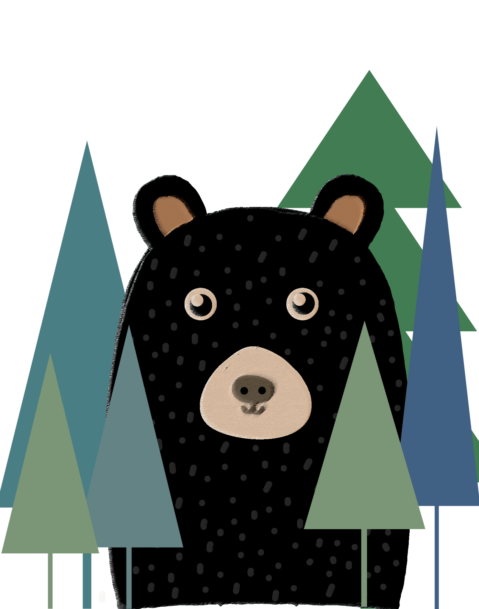 Baby Bear in the Woods- Long Sleeve Tee