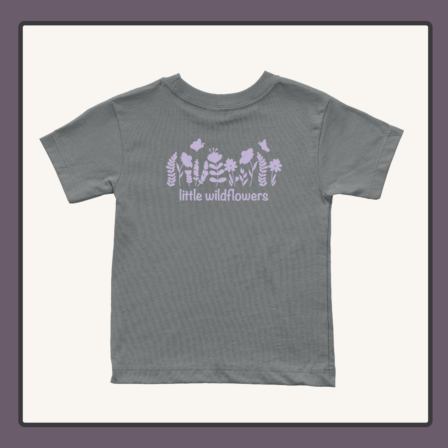 Lavender Wildflowers Puff Tee – Toddler Short Sleeve