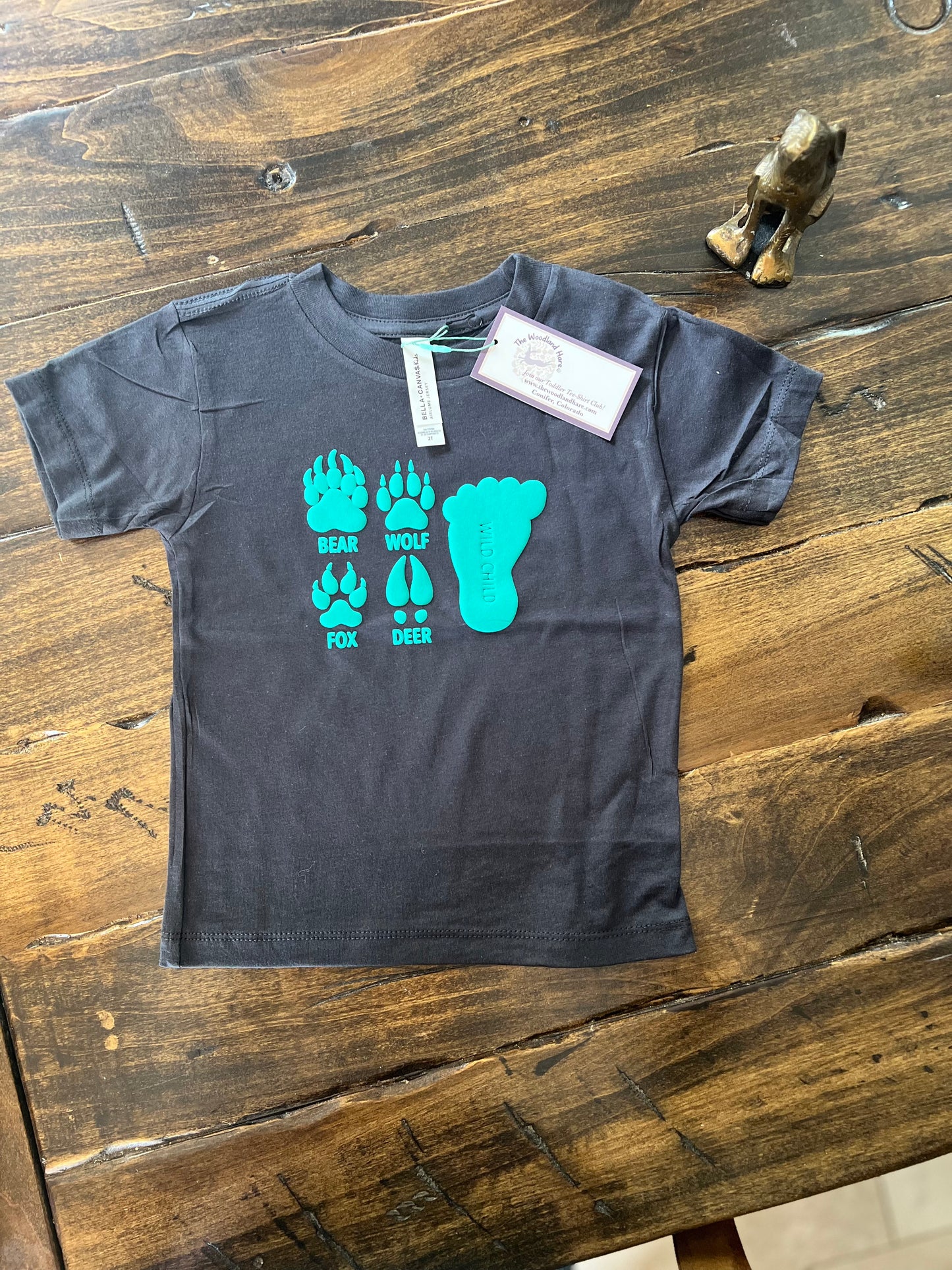 Animal Prints - Short Sleeve Toddler Tee - Teal