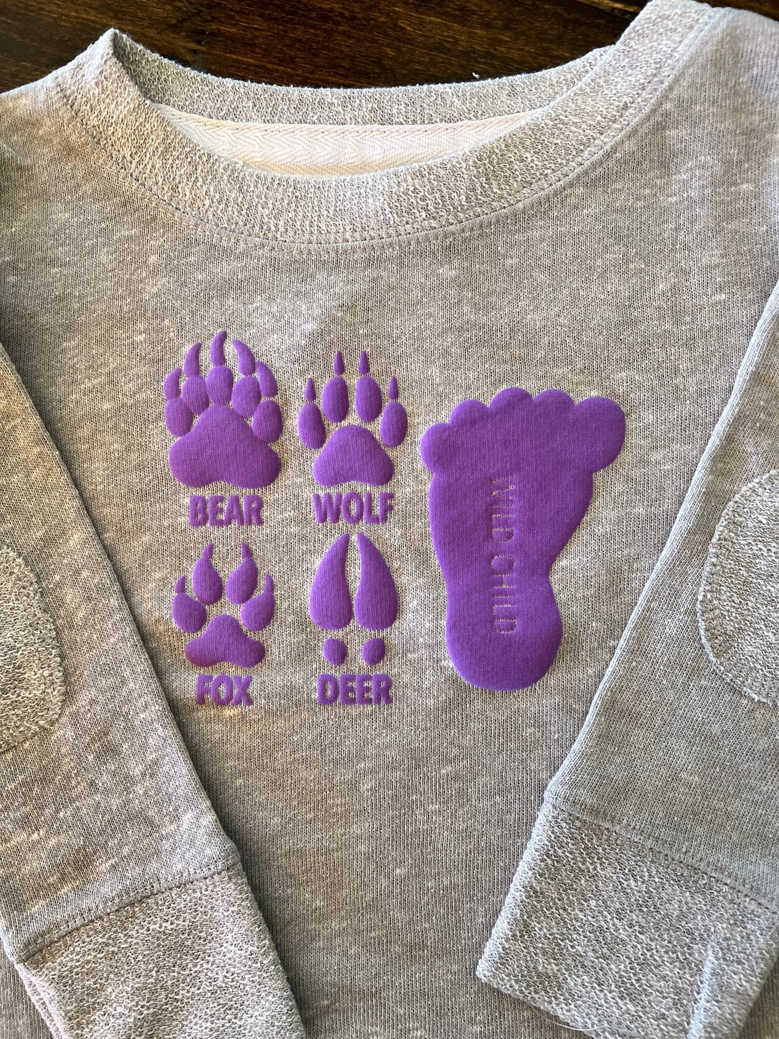 Animal Prints Sweatshirt - Purple