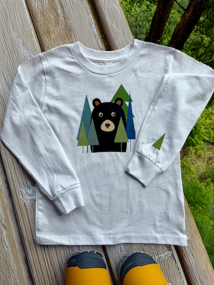 Baby Bear in the Woods- Long Sleeve Tee