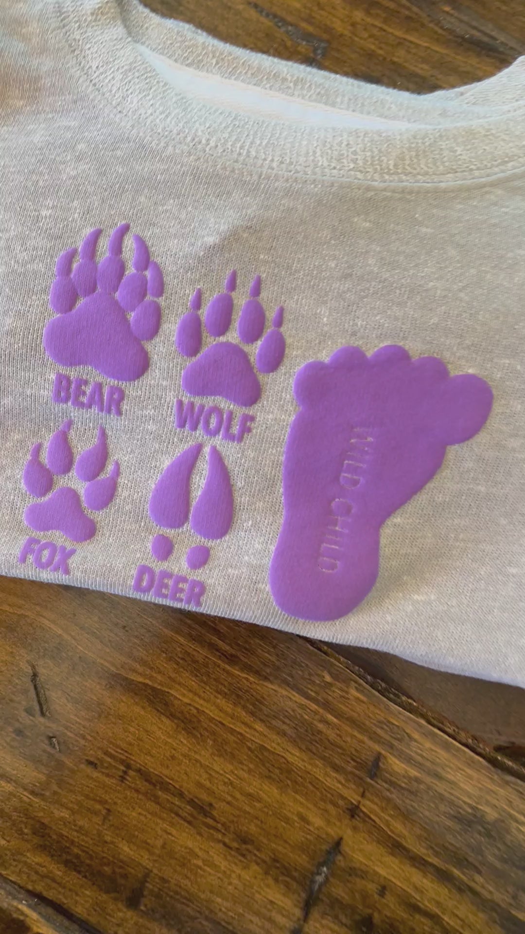 Animal Prints Sweatshirt - Purple