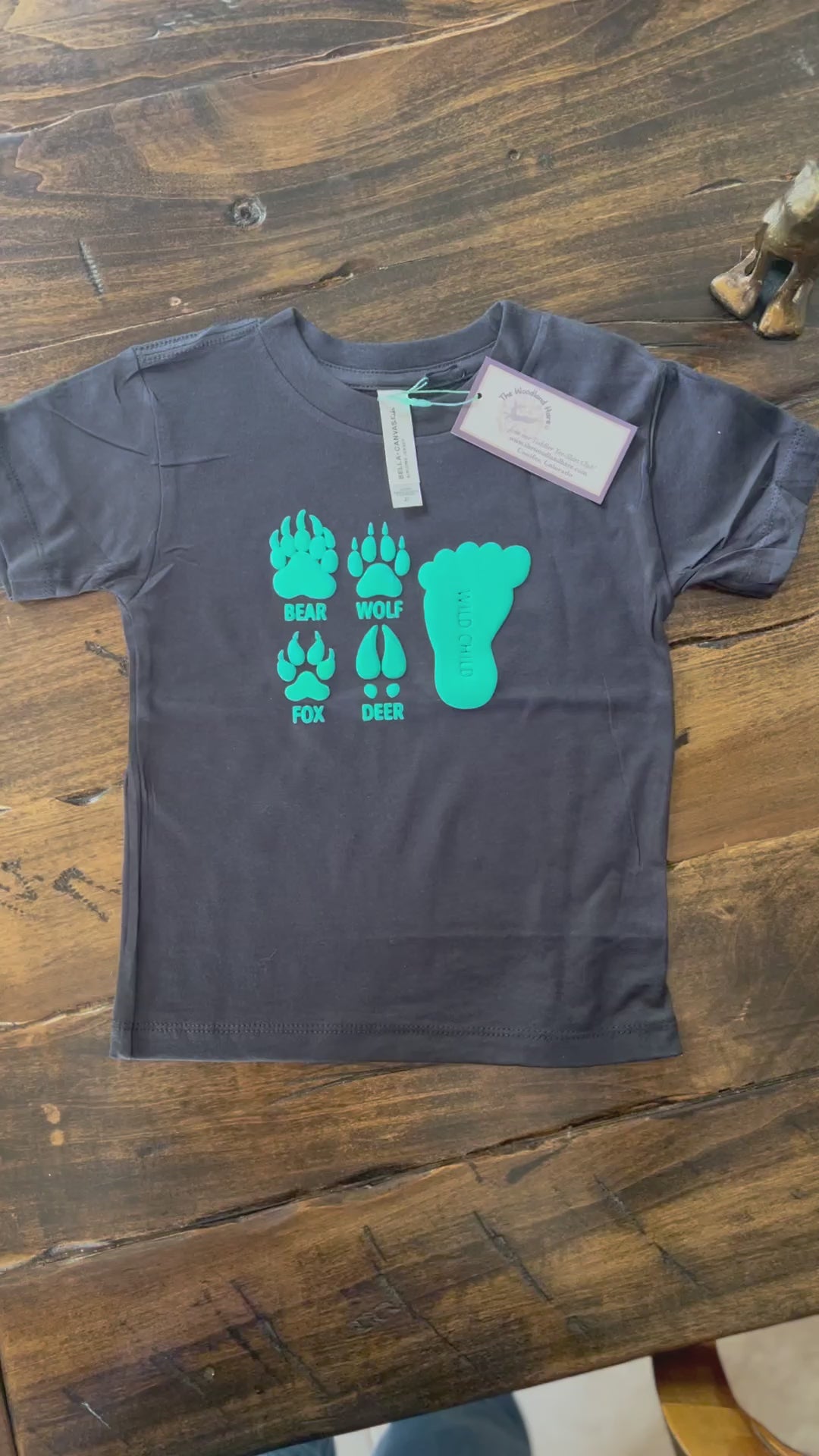Animal Prints - Short Sleeve Toddler Tee - Teal